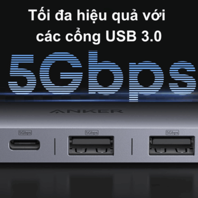 Anker USB C Hub 7in1 A83D2 – Mở rộng kết nối đa năng cho laptop Anker USB C Hub 7in1 A83D2 – Mở rộng kết nối đa năng cho laptop - Biến một cổng USB-C duy nhất trên laptop của bạn thành một trung tâm kết nối đa năng với <strong>Anker USB C Hub</strong> 7in1 A83D2. Cung cấp 7 cổng thiết yếu, bao gồm 2 cổng USB-A (5Gbps), 1 cổng USB-C PD (100W), 1 cổng HDMI (4K@60Hz), và khe cắm thẻ nhớ SD/microSD, chiếc hub này đáp ứng mọi nhu cầu làm việc và giải trí của bạn. Nhỏ gọn, mạnh mẽ và tương thích rộng rãi, <strong>Anker USB C Hub</strong> 7in1 A83D2 giúp tối ưu hóa hiệu suất làm việc mọi lúc mọi nơi. Nâng cấp khả năng kết nối của laptop ngay hôm nay với <strong>Anker USB C Hub</strong> A83D2!