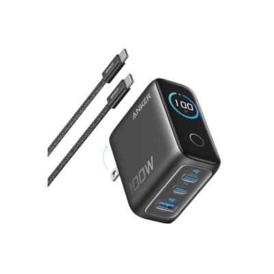 Củ Sạc Nhanh Anker 100W 3 Cổng (2C1A) GaNPrime – Anker B121B Chính Hãng