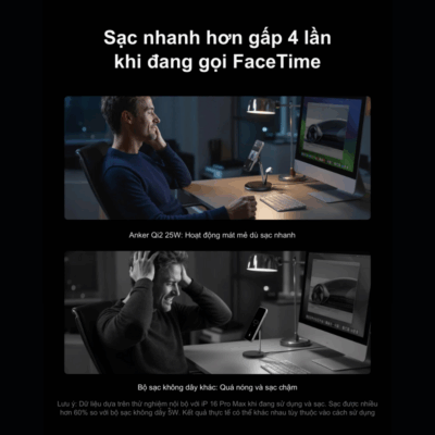 Trạm Sạc Không Dây 3-in-1 Anker Prime B25X7 MagGo Qi2 15W Kèm Tản Nhiệt AirCool – Chính Hãng Trạm Sạc Không Dây 3-in-1 Anker Prime B25X7 MagGo Qi2 15W Kèm Tản Nhiệt AirCool – Chính Hãng - Nâng tầm không gian làm việc của bạn với <strong>Anker Prime B25X7</strong> – trạm sạc không dây 3-trong-1 thế hệ mới đạt chuẩn Qi2 tiên tiến nhất. Được thiết kế dành riêng cho hệ sinh thái Apple, <strong>Anker Prime B25X7</strong> cung cấp khả năng sạc nhanh không dây 15W cho iPhone, sạc nhanh cho Apple Watch và AirPods cùng lúc. Điểm đột phá của sản phẩm nằm ở công nghệ tản nhiệt thông minh AirCool, giúp duy trì tốc độ sạc ổn định mà không gây nóng máy. Với thiết kế Dock Stand gập gọn linh hoạt và lực hút nam châm siêu mạnh, <strong>Anker Prime B25X7</strong> không chỉ là một thiết bị nạp năng lượng mà còn là món phụ kiện công nghệ sang trọng, giúp bàn làm việc của bạn luôn gọn gàng và hiện đại.