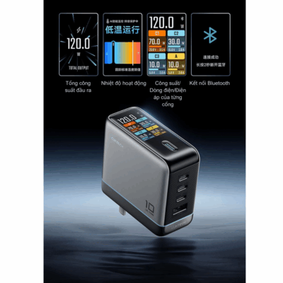 Củ Sạc Nhanh CukTech 10 Ultra GaN 120W Super Charger (AD1204U) Củ Sạc Nhanh CukTech 10 Ultra GaN 120W Super Charger (AD1204U) - <strong>CukTech 10 Ultra GaN 120W Super Charger</strong> là củ sạc nhanh đỉnh cao, kết hợp công nghệ GaN tiên tiến và công suất 120W mạnh mẽ trong một thiết kế cực kỳ nhỏ gọn. Với nhiều cổng sạc thông minh (thường là USB-C và USB-A), <strong>CukTech 10 Ultra GaN 120W Super Charger</strong> có khả năng sạc siêu tốc cho laptop, máy tính bảng, điện thoại và các thiết bị khác đồng thời. Công nghệ GaN giúp củ sạc hoạt động mát mẻ, hiệu quả và bền bỉ. Đây là giải pháp năng lượng tối ưu cho mọi người dùng công nghệ, từ dân văn phòng đến game thủ, cần một củ sạc mạnh mẽ và tiện lợi. Trải nghiệm tương lai của sạc nhanh với <strong>CukTech 10 Ultra GaN 120W Super Charger.</strong>