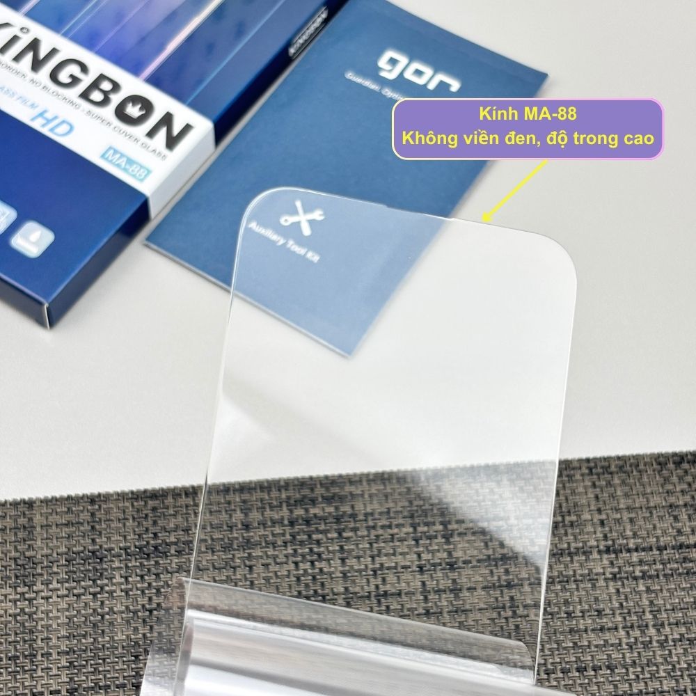 Kính Cường Lực Gor MA-88 Không Viền Đen Trong Suốt - Kèm Khung Trợ Dán, Hạn Chế Vân Tay, Siêu Mỏng Kính Cường Lực Gor MA-88 Không Viền Đen Trong Suốt - Kèm Khung Trợ Dán, Hạn Chế Vân Tay, Siêu Mỏng - Hình ảnh 4