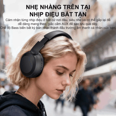 Tai nghe Bluetooth Havit H603BT – Âm thanh sống động, thoải mái cả ngày Tai nghe Bluetooth Havit H603BT – Âm thanh sống động, thoải mái cả ngày - Trải nghiệm sự tự do không dây và âm thanh mạnh mẽ với Tai nghe Bluetooth chụp tai <strong>Havit H603BT</strong>. Được thiết kế để mang đến chất lượng âm thanh ấn tượng với âm trầm sâu và dải âm rõ ràng, <strong>Havit H603BT</strong> là người bạn đồng hành lý tưởng cho mọi hoạt động của bạn. Với kết nối Bluetooth 5.3 ổn định, thời lượng pin dài lên đến 65 giờ, và thiết kế chụp tai êm ái, nhẹ nhàng, <strong>Havit H603BT</strong> đảm bảo bạn luôn được tận hưởng âm nhạc thoải mái suốt cả ngày dài. Khám phá sự kết hợp hoàn hảo giữa hiệu suất và sự tiện lợi với mức giá phải chăng.