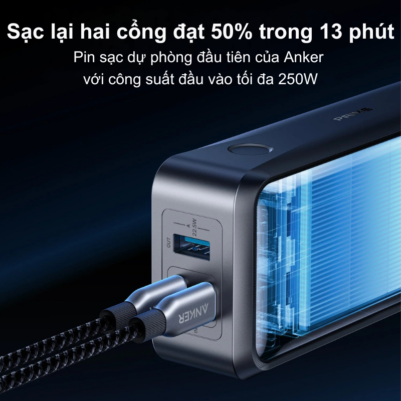 Sạc dự phòng Anker Prime A110A (26000mAh, 300W) – Năng lượng mạnh mẽ, sạc siêu tốc Sạc dự phòng Anker Prime A110A (26000mAh, 300W) – Năng lượng mạnh mẽ, sạc siêu tốc - Hình ảnh 3