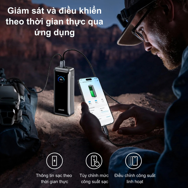 Sạc dự phòng Anker Prime A110A (26000mAh, 300W) – Năng lượng mạnh mẽ, sạc siêu tốc Sạc dự phòng Anker Prime A110A (26000mAh, 300W) – Năng lượng mạnh mẽ, sạc siêu tốc - Hình ảnh 5