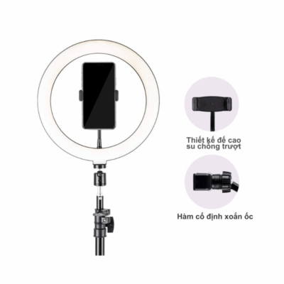 Giá đỡ điện thoại kiêm đèn Livestream Havit ST7012 Pro Đa Năng Giá đỡ điện thoại kiêm đèn Livestream Havit ST7012 Pro Đa Năng - <strong>Havit ST7012 Pro</strong> là giải pháp livestream và sáng tạo nội dung cao cấp, tích hợp hoàn hảo giữa giá đỡ điện thoại vững chắc và đèn LED vòng chuyên nghiệp. Với thiết kế đa năng, sản phẩm này mang đến nguồn sáng chất lượng cao với 3 chế độ màu và 10 cấp độ điều chỉnh độ sáng, đảm bảo mọi cảnh quay luôn rực rỡ và sắc nét. <strong>Havit ST7012 Pro</strong> dễ dàng điều chỉnh độ cao và góc độ, tương thích rộng rãi với các dòng điện thoại. Đây là công cụ không thể thiếu cho các vlogger, streamer, và bất kỳ ai muốn nâng cao chất lượng hình ảnh, video của mình.