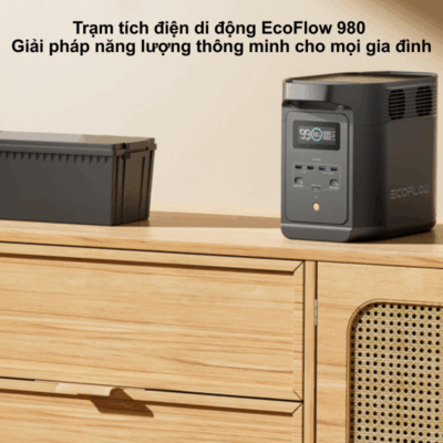 Trạm sạc dự phòng di động EcoFlow Delta E980 (980Wh 1200W) – Năng lượng mạnh mẽ cho mọi chuyến đi Trạm sạc dự phòng di động EcoFlow Delta E980 (980Wh 1200W) – Năng lượng mạnh mẽ cho mọi chuyến đi - Trạm sạc dự phòng di động <strong>EcoFlow Delta E980</strong> là giải pháp năng lượng hoàn hảo cho mọi nhu cầu của bạn. Với dung lượng 980Wh và công suất đầu ra lên đến 1200W (X-Boost 1800W), <strong>EcoFlow Delta E980</strong> đảm bảo cung cấp điện ổn định cho các thiết bị từ nhỏ đến lớn. Thiết bị sạc siêu nhanh từ 0-80% chỉ trong 1 giờ nhờ công nghệ X-Stream độc quyền. Đây là người bạn đồng hành lý tưởng cho cắm trại, dã ngoại, làm việc từ xa hoặc ứng phó khẩn cấp, mang lại sự yên tâm tuyệt đối với nguồn điện an toàn, sạch sẽ và mạnh mẽ.