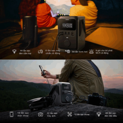 Trạm sạc di động EcoFlow Trail 300 DC (288Wh, 300W) – Năng lượng di động tối ưu cho chuyến đi Trạm sạc di động EcoFlow Trail 300 DC (288Wh, 300W) – Năng lượng di động tối ưu cho chuyến đi - Khám phá sự tự do năng lượng với <strong>Trạm sạc di động EcoFlow Trail 300 DC</strong>. Với dung lượng 288Wh và công suất 300W, thiết bị nhỏ gọn này là nguồn điện lý tưởng cho các chuyến cắm trại, dã ngoại, nhiếp ảnh ngoài trời và các hoạt động di động. <strong>EcoFlow Trail 300 DC</strong> cung cấp khả năng cấp nguồn cho nhiều thiết bị DC và USB cùng lúc, với công nghệ sạc nhanh, đảm bảo các thiết bị của bạn luôn sẵn sàng. Trải nghiệm sự tiện lợi, tin cậy và hiệu quả trong mọi cuộc phiêu lưu, mang lại nguồn điện đáng tin cậy khi bạn cần nhất.