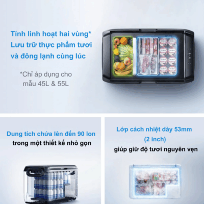 EcoFlow GLACIER Classic 35L – Tủ lạnh & Máy làm đá di động nhỏ gọn, siêu tốc EcoFlow GLACIER Classic 35L – Tủ lạnh & Máy làm đá di động nhỏ gọn, siêu tốc - Giới thiệu <strong>EcoFlow GLACIER Classic</strong> 35L, tủ lạnh kiêm máy làm đá di động nhỏ gọn, mạnh mẽ, mang đến khả năng làm lạnh và đông đá nhanh chóng vượt trội. Với công nghệ máy nén tiên tiến, <strong>EcoFlow GLACIER Classic</strong> có thể làm lạnh từ 30°C xuống 0°C chỉ trong 15-20 phút và sản xuất đá viên chỉ trong 12 phút. Dung tích 35 lít lý tưởng cho các chuyến đi cá nhân, cặp đôi, hay những chuyến dã ngoại ngắn ngày. Tích hợp pin cắm ngoài tùy chọn, cổng USB-C và điều khiển qua ứng dụng, <strong>EcoFlow GLACIER Classic</strong> là giải pháp làm lạnh hoàn hảo, giữ cho thực phẩm và đồ uống của bạn luôn tươi mát và sẵn sàng mọi lúc mọi nơi.