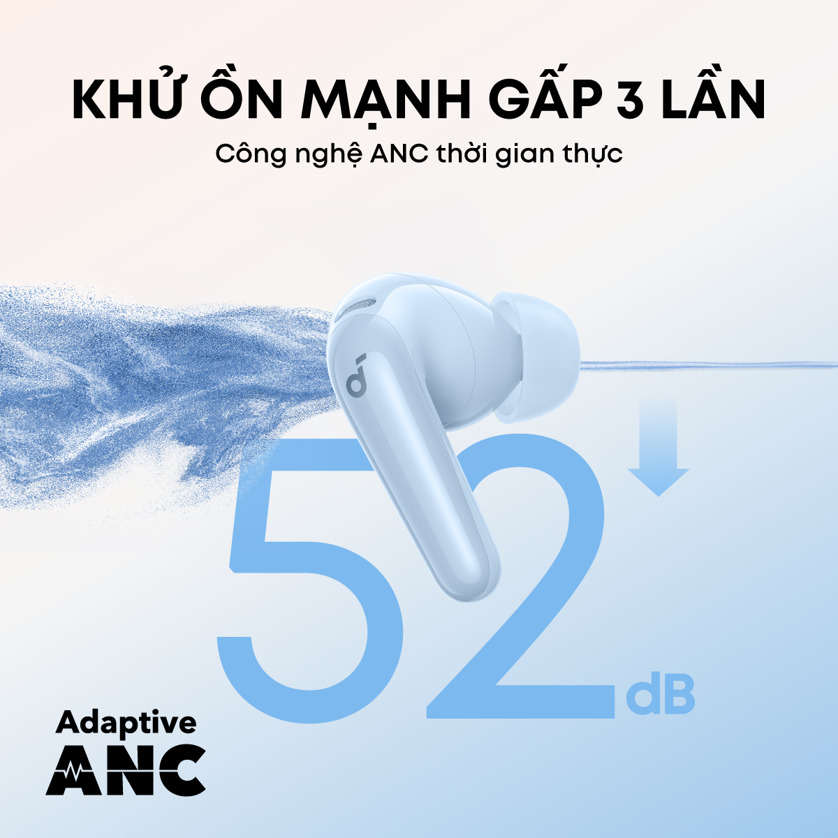 Tai nghe Bluetooth Anker Soundcore R60i NC – Chống Ồn Chủ Động 52dB, Âm Thanh Hi-Res LDAC, Pin 50 Giờ, Case Kiêm Giá Đỡ Tai nghe Bluetooth Anker Soundcore R60i NC – Chống Ồn Chủ Động 52dB, Âm Thanh Hi-Res LDAC, Pin 50 Giờ, Case Kiêm Giá Đỡ - Hình ảnh 2