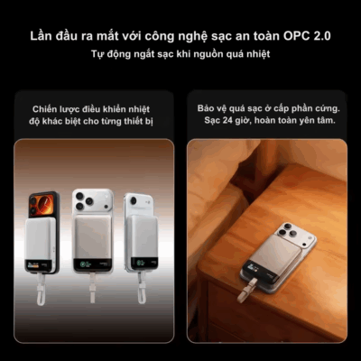 Sạc dự phòng Cuktech No.10 Super Magnetic Power Card - WPB100P 10000mAh 55W – Sạc không dây từ tính, siêu mỏng Sạc dự phòng Cuktech No.10 Super Magnetic Power Card - WPB100P 10000mAh 55W – Sạc không dây từ tính, siêu mỏng - Trải nghiệm sự tiện lợi tối đa với <strong>Cuktech No.10 Super Magnetic Power Card</strong> 10000mAh 55W. Thiết kế siêu mỏng, nhẹ và công nghệ sạc không dây từ tính mạnh mẽ (MagSafe tương thích) biến chiếc sạc dự phòng này thành phụ kiện không thể thiếu. Với dung lượng 10000mAh và công suất sạc nhanh 55W qua cáp, <strong>Cuktech No.10 Super Magnetic Power Card</strong> đảm bảo thiết bị của bạn luôn tràn đầy năng lượng mọi lúc mọi nơi. Tương thích rộng rãi với các dòng iPhone và Android, mang lại giải pháp sạc gọn gàng, hiệu quả. Đừng bỏ lỡ <strong>Cuktech No.10 Super Magnetic Power Card</strong> để nâng tầm phong cách sống số của bạn.