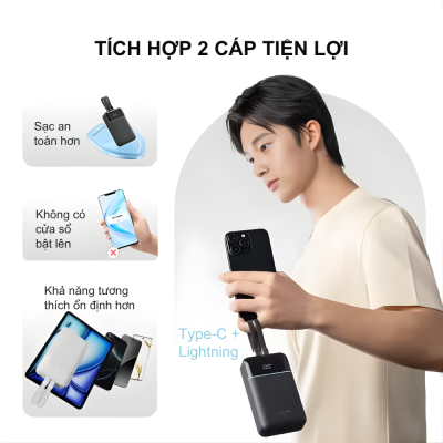 Pin sạc dự phòng CukTech CP24 Power Bank 20.000mAh 44W (LPB200NL) CukTech CP24 Power Bank