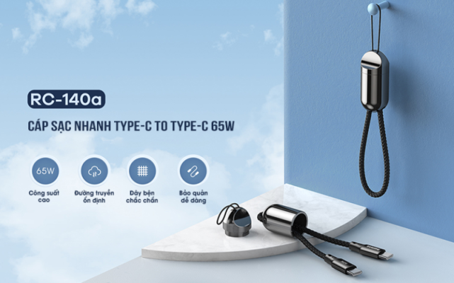 Cáp Sạc Nhanh Remax RC-140a Type-C to Type-C 65W Remax RC-140a