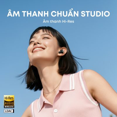 Tai nghe Bluetooth Anker Soundcore R60i NC – Chống Ồn Chủ Động 52dB, Âm Thanh Hi-Res LDAC, Pin 50 Giờ, Case Kiêm Giá Đỡ R60i NC