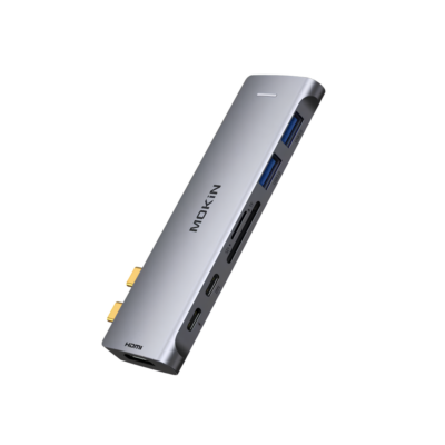 HUB Mở Rộng Đa Năng 7-in-2 MOKIN MOMUC2206 Cho MacBook – Thunderbolt 3 100W, HDMI 4K 60Hz, 3x USB 3.0, Khe Thẻ Nhớ SD/TF