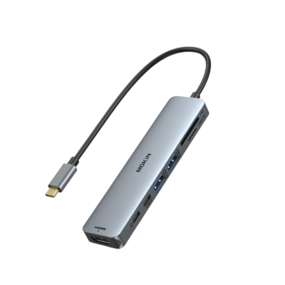 HUB Mở Rộng Đa Năng 7-in-1 MOKIN MOUC0119 Type-C – HDMI 4K@60Hz, Sạc Nhanh PD 100W, USB 3.0 & Type-C Data 5Gbps, Khe Thẻ SD/TF Tiện Lợi