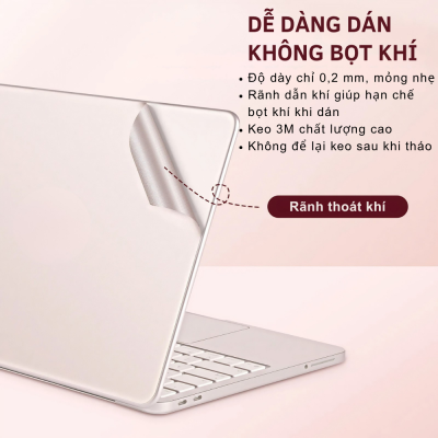 Bộ Dán Full Skin 5in1 JRC Cho Macbook Neo 13" – Bảo Vệ Toàn Diện, Chất Liệu 3M Cao Cấp, Màu Sắc Thời Thượng Bộ Dán Full Skin 5in1 JRC Cho Macbook Neo 13" – Bảo Vệ Toàn Diện, Chất Liệu 3M Cao Cấp, Màu Sắc Thời Thượng - <strong>Bộ Dán Full Skin 5in1 JRC</strong> là phụ kiện bảo vệ tối ưu dành riêng cho dòng MacBook Neo 13 inch, giúp thiết bị của bạn luôn giữ được vẻ đẹp nguyên bản và tránh xa những vết trầy xước không đáng có. Được sản xuất từ chất liệu 3M Controltac cao cấp, <strong>Bộ Dán Full Skin 5in1 JRC</strong> mang lại khả năng thoát nhiệt tốt, không để lại keo thừa khi bóc bỏ và cực kỳ dễ dàng thao tác tại nhà. Bộ sản phẩm bao gồm 5 miếng dán chuyên dụng: dán mặt trên, mặt dưới, phần kê tay, Trackpad và cả miếng dán bảo vệ màn hình. Với các tùy chọn màu sắc tinh tế như Silver, Indigo, Citrus và Blush, <strong>Bộ Dán Full Skin 5in1 JRC</strong> không chỉ là lớp màng bảo vệ mà còn là món phụ kiện thời trang, nâng tầm đẳng cấp cho chiếc MacBook của bạn. Hãy trang bị ngay hôm nay để bảo vệ giá trị chiếc máy tính một cách hoàn hảo nhất.