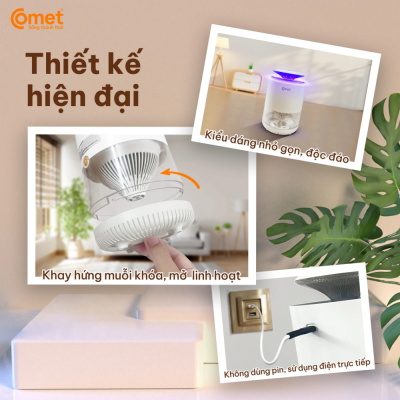 Đèn Diệt Côn Trùng Comet CM078 – Công Suất 3W, Diệt Muỗi Hiệu Quả, An Toàn Tuyệt Đối CM078