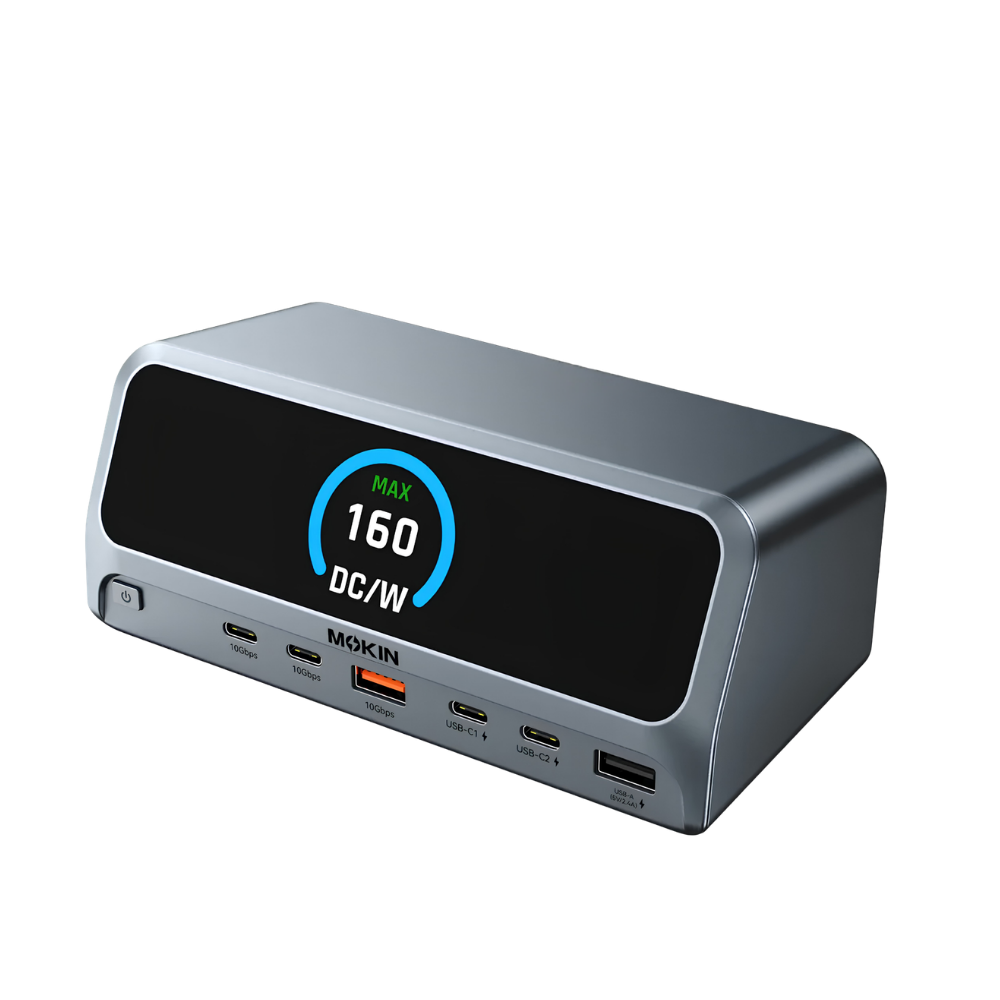 Trạm Sạc Đa Năng 11-in-1 MOKIN MOPU1102 - 160W, 4K HDMI, Gigabit Ethernet, Vỏ Nhôm Cao Cấp Trạm Sạc Đa Năng 11-in-1 MOKIN MOPU1102 - 160W, 4K HDMI, Gigabit Ethernet, Vỏ Nhôm Cao Cấp
