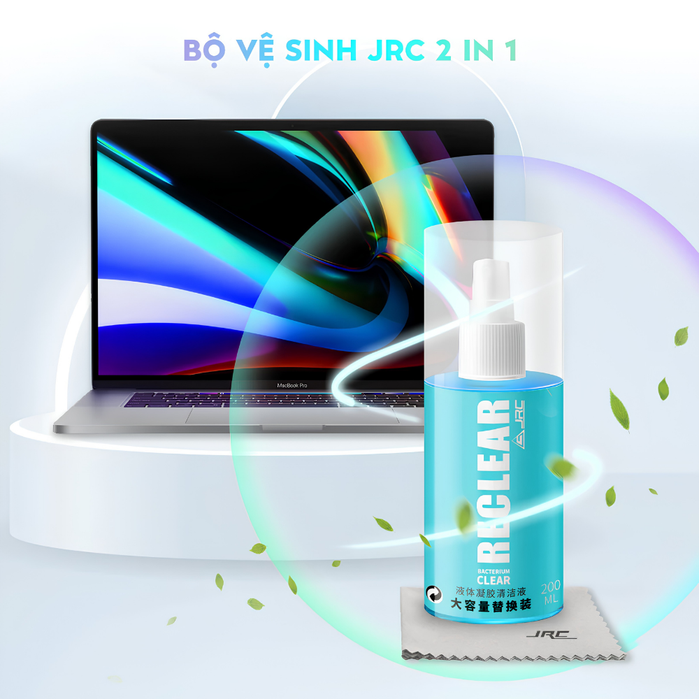 Bộ Vệ Sinh Màn Hình Laptop JRC Đa Năng – Làm Sạch Sâu, Kháng Khuẩn, An Toàn Cho Mọi Loại Màn Hình Bộ Vệ Sinh Màn Hình Laptop JRC Đa Năng – Làm Sạch Sâu, Kháng Khuẩn, An Toàn Cho Mọi Loại Màn Hình - Ảnh 3