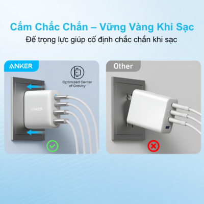 Củ Sạc Anker A121E - Công Suất 50W, 4 Cổng (2 USB-C & 2 USB-A) - Hàng Chính Hãng Củ Sạc Anker A121E - Công Suất 50W, 4 Cổng (2 USB-C & 2 USB-A) - Hàng Chính Hãng - <strong>Củ sạc Anker A121E</strong> là giải pháp năng lượng tất-cả-trong-một hoàn hảo cho người dùng sở hữu nhiều thiết bị công nghệ. Với tổng công suất lên đến 50W cùng thiết kế thông minh sở hữu 4 cổng đầu ra (2 cổng USB-C và 2 cổng USB-A), <strong>Anker A121E</strong> cho phép bạn sạc đồng thời điện thoại, máy tính bảng và các phụ kiện khác một cách nhanh chóng và an toàn. Sản phẩm kế thừa công nghệ sạc tiên tiến từ thương hiệu Anker, đảm bảo hiệu suất truyền tải điện ổn định và bảo vệ thiết bị tối đa khỏi các sự cố về điện. Với kích thước nhỏ gọn và độ bền cao, <strong>Anker A121E</strong> là người bạn đồng hành không thể thiếu trong mỗi chuyến đi hay tại bàn làm việc của bạn. Hãy trang bị ngay <strong>Anker A121E</strong> để trải nghiệm sự tiện lợi và tốc độ sạc vượt trội ngay hôm nay!