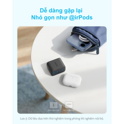 Củ Sạc Anker A121E - Công Suất 50W, 4 Cổng (2 USB-C & 2 USB-A) - Hàng Chính Hãng Củ Sạc Anker A121E - Công Suất 50W, 4 Cổng (2 USB-C & 2 USB-A) - Hàng Chính Hãng - <strong>Củ sạc Anker A121E</strong> là giải pháp năng lượng tất-cả-trong-một hoàn hảo cho người dùng sở hữu nhiều thiết bị công nghệ. Với tổng công suất lên đến 50W cùng thiết kế thông minh sở hữu 4 cổng đầu ra (2 cổng USB-C và 2 cổng USB-A), <strong>Anker A121E</strong> cho phép bạn sạc đồng thời điện thoại, máy tính bảng và các phụ kiện khác một cách nhanh chóng và an toàn. Sản phẩm kế thừa công nghệ sạc tiên tiến từ thương hiệu Anker, đảm bảo hiệu suất truyền tải điện ổn định và bảo vệ thiết bị tối đa khỏi các sự cố về điện. Với kích thước nhỏ gọn và độ bền cao, <strong>Anker A121E</strong> là người bạn đồng hành không thể thiếu trong mỗi chuyến đi hay tại bàn làm việc của bạn. Hãy trang bị ngay <strong>Anker A121E</strong> để trải nghiệm sự tiện lợi và tốc độ sạc vượt trội ngay hôm nay!