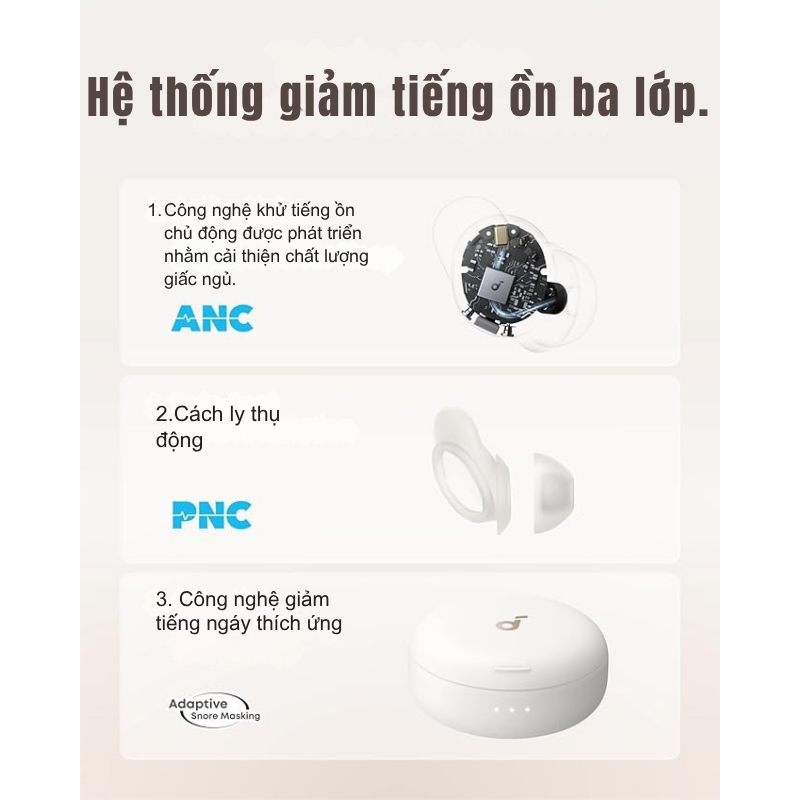 Tai Nghe Ngủ Anker Soundcore Sleep A30 - D1301 - Driver 4.6mm, Siêu Nhẹ 3g, Chống Ồn 4 Lớp, Thiết Kế Cho Người Nằm Nghiêng - Hàng Chính Hãng Tai Nghe Ngủ Anker Soundcore Sleep A30 - D1301 - Driver 4.6mm, Siêu Nhẹ 3g, Chống Ồn 4 Lớp, Thiết Kế Cho Người Nằm Nghiêng - Hàng Chính Hãng - Ảnh 7