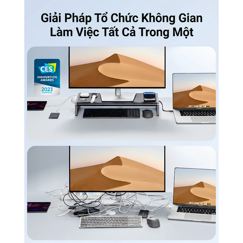 Chân Đế Màn Hình Kiêm Trạm Sạc 12-in-1 Anker A8377 - Sạc PD 100W, Sạc Không Dây Qi, Xuất Hình 4K@60Hz - Hàng Chính Hãng Chân Đế Màn Hình Kiêm Trạm Sạc 12-in-1 Anker A8377 - Sạc PD 100W, Sạc Không Dây Qi, Xuất Hình 4K@60Hz - Hàng Chính Hãng - Ảnh 3