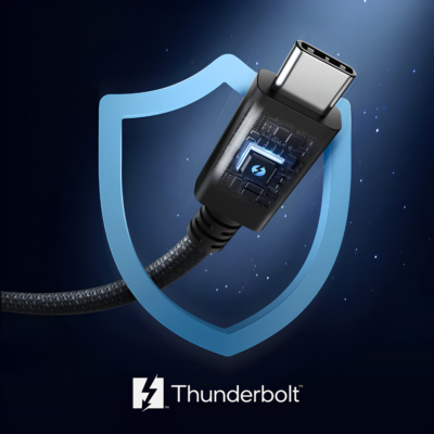 Cáp Thunderbolt 5 Anker A84N1 Dài 0.5m, 240W (80Gbps/120Gbps) – Hỗ Trợ Sạc 240W EPR, Xuất Hình 8K, Tương Thích Hoàn Hảo - <h2><strong>Cáp Thunderbolt 5 Anker A84N1 240W</strong> là giải pháp kết nối tiên tiến nhất hiện nay, mang đến tốc độ truyền tải dữ liệu kinh ngạc lên đến 80Gbps và có thể đạt 120Gbps với tính năng Bandwidth Boost. Được thiết kế để đáp ứng nhu cầu khắt khe của các chuyên gia đồ họa và game thủ, <strong>Cáp Thunderbolt 5 Anker A84N1 240W</strong> hỗ trợ sạc nhanh chuẩn EPR với công suất tối đa 240W, cho phép sạc đầy các dòng MacBook Pro và laptop hiệu năng cao chỉ trong thời gian ngắn. Không chỉ dừng lại ở đó, sản phẩm còn hỗ trợ xuất hình ảnh độ phân giải 8K cực nét và tương thích ngược hoàn toàn với Thunderbolt 4, Thunderbolt 3 và USB4. Với chất liệu cao cấp và độ bền bỉ vượt trội từ thương hiệu Anker, <strong>Cáp Thunderbolt 5 Anker A84N1 240W</strong> chính là phụ kiện không thể thiếu để tối ưu hóa hệ sinh thái thiết kế và giải trí của bạn.</h2>