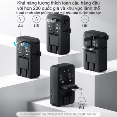 Bộ chuyển đổi du lịch Anker Nano (5-trong-1, 20W) - A9215 | Sạc nhanh & Nhỏ gọn cho mọi hành trình - <strong>Bộ chuyển đổi du lịch Anker Nano (5-trong-1, 20W) - A9215</strong> là giải pháp năng lượng hoàn hảo cho những người thường xuyên di chuyển. Với thiết kế siêu nhỏ gọn nhưng tích hợp tới 5 cổng kết nối, bao gồm 1 ổ cắm AC, 2 cổng USB-C và 2 cổng USB-A, sản phẩm giúp bạn sạc đồng thời nhiều thiết bị một cách dễ dàng. Đặc biệt, cổng USB-C hỗ trợ sạc nhanh PD 20W, giúp nạp đầy năng lượng cho iPhone và các điện thoại thông minh khác trong thời gian ngắn nhất. <strong>A9215</strong> không chỉ tiện lợi mà còn cực kỳ an toàn nhờ hệ thống bảo vệ ActiveShield độc quyền của Anker. Nếu bạn đang tìm kiếm một thiết bị sạc đa năng, bền bỉ và chuẩn SEO cho hành lý của mình, thì <strong>A9215</strong> chính là lựa chọn không thể bỏ qua.
