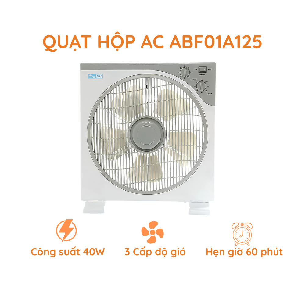 Quạt Hộp AC Comet ABF01A125 – Công Suất 40W, 3 Cấp Độ Gió, Tự Ngắt Khi Đổ Ngã Quạt Hộp AC Comet ABF01A125 – Công Suất 40W, 3 Cấp Độ Gió, Tự Ngắt Khi Đổ Ngã - Ảnh 2