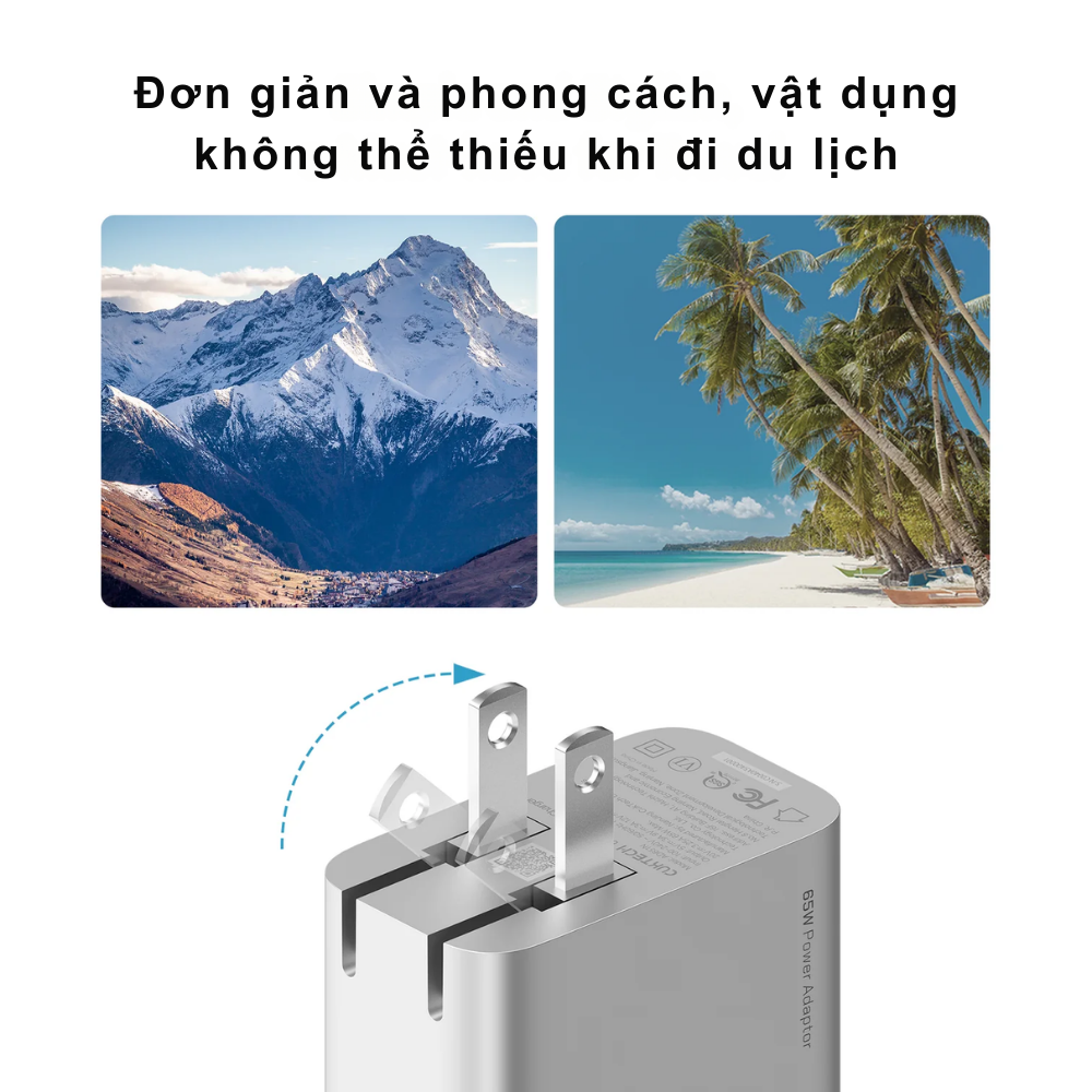 Sạc Nhanh Cuktech Type-C Charger AD651N 65W GaN - Công Nghệ GaN Siêu Nhỏ Gọn, Chính Hãng Sạc Nhanh Cuktech Type-C Charger AD651N 65W GaN - Công Nghệ GaN Siêu Nhỏ Gọn, Chính Hãng - Ảnh 5