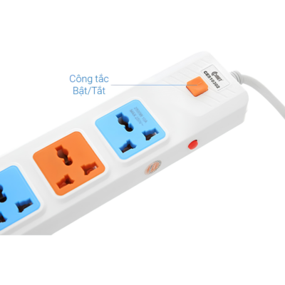 Ổ Cắm Nối Dài Comet CES10302 Dây 2 Mét – Công suất 2500W, Chống Cháy, An Toàn Tuyệt Đối - Ổ cắm nối dài <strong>CES10302</strong> là giải pháp truyền tải điện năng an toàn và hiệu quả cho mọi thiết bị điện tử trong gia đình và văn phòng. Với thiết kế 3 lỗ cắm đa năng, sản phẩm <strong>CES10302</strong> cho phép bạn kết nối cùng lúc nhiều thiết bị như máy tính, tivi, quạt hay sạc điện thoại một cách dễ dàng. Dây dẫn dài 2 mét giúp linh hoạt trong việc bố trí nguồn điện ở những vị trí xa ổ cắm tường. Được sản xuất từ nhựa ABS chịu nhiệt, chống cháy và hệ thống lá đồng nguyên chất, <strong>CES10302</strong> đảm bảo khả năng dẫn điện ổn định, giảm thiểu nguy cơ chập cháy. Với công suất tối đa lên đến 2500W và dòng điện 10A, mã sản phẩm <strong>CES10302</strong> đáp ứng tốt các nhu cầu sử dụng điện cao của các thiết bị hiện đại, mang lại sự an tâm tuyệt đối cho người sử dụng trong suốt quá trình vận hành.