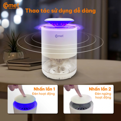 Đèn Diệt Côn Trùng Comet CM078 – Công Suất 3W, Diệt Muỗi Hiệu Quả, An Toàn Tuyệt Đối Đèn Diệt Côn Trùng Comet CM078 – Công Suất 3W, Diệt Muỗi Hiệu Quả, An Toàn Tuyệt Đối - Đèn diệt côn trùng <strong>CM078</strong> đến từ thương hiệu Comet là giải pháp bảo vệ sức khỏe gia đình một cách toàn diện và an toàn. Với thiết kế hiện đại, nhỏ gọn, sản phẩm <strong>CM078</strong> dễ dàng bố trí tại phòng ngủ, phòng khách hay nhà bếp để loại bỏ muỗi và các loại côn trùng gây hại. Đèn hoạt động dựa trên nguyên lý thu hút côn trùng bằng ánh sáng chuyên dụng và tiêu diệt chúng bằng lưới điện công suất 3W, đảm bảo không gây tiếng ồn lớn và cực kỳ tiết kiệm điện năng. Khác với các loại hóa chất xịt muỗi, <strong>CM078</strong> không phát ra mùi độc hại, an toàn tuyệt đối cho trẻ nhỏ và người cao tuổi. Sử dụng nguồn điện 220V phổ biến, đèn diệt côn trùng <strong>CM078</strong> chính là sự đầu tư thông minh để ngăn ngừa các bệnh truyền nhiễm như sốt xuất huyết hay Zika trong không gian sống của bạn.