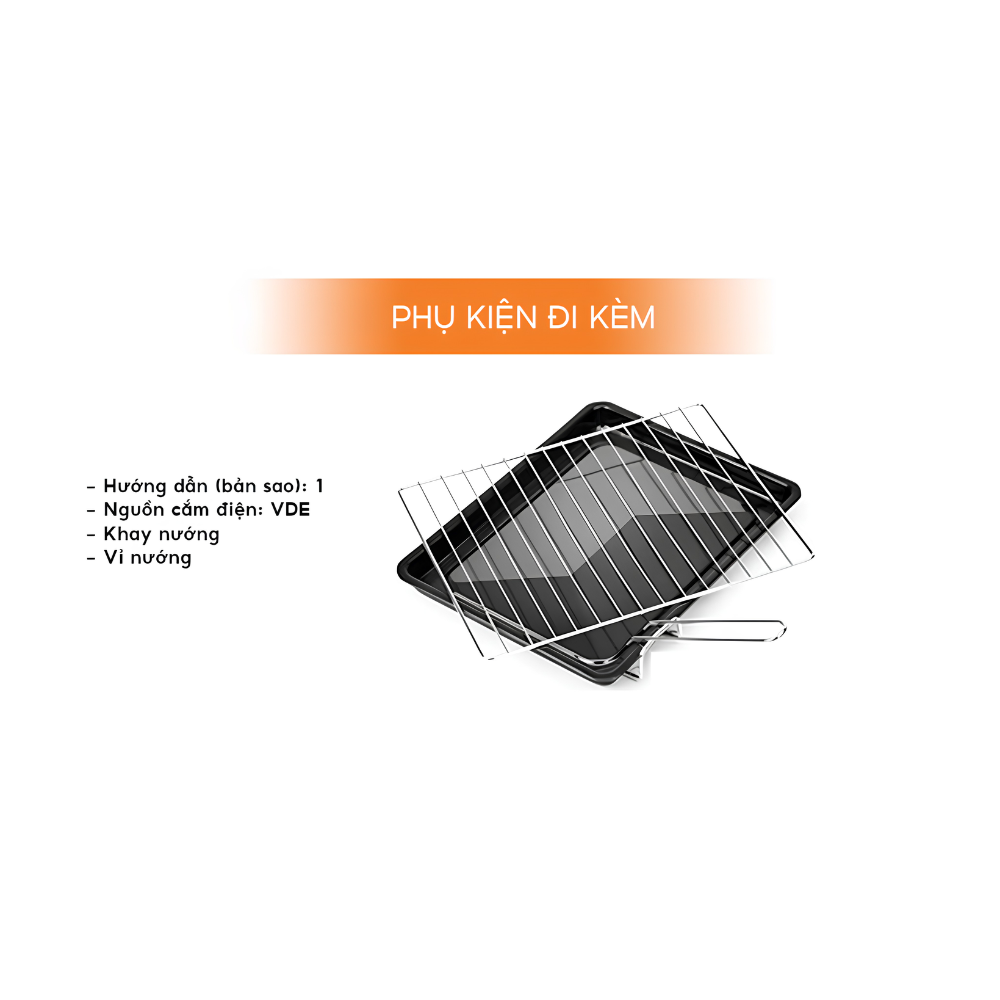 Lò Nướng Điện Vuông Comet CM6510 -Dung tích 10L, Công suất 1000W, Thiết Kế Nhỏ Gọn, Tiết Kiệm Điện Năng Lò Nướng Điện Vuông Comet CM6510 -Dung tích 10L, Công suất 1000W, Thiết Kế Nhỏ Gọn, Tiết Kiệm Điện Năng - Ảnh 2