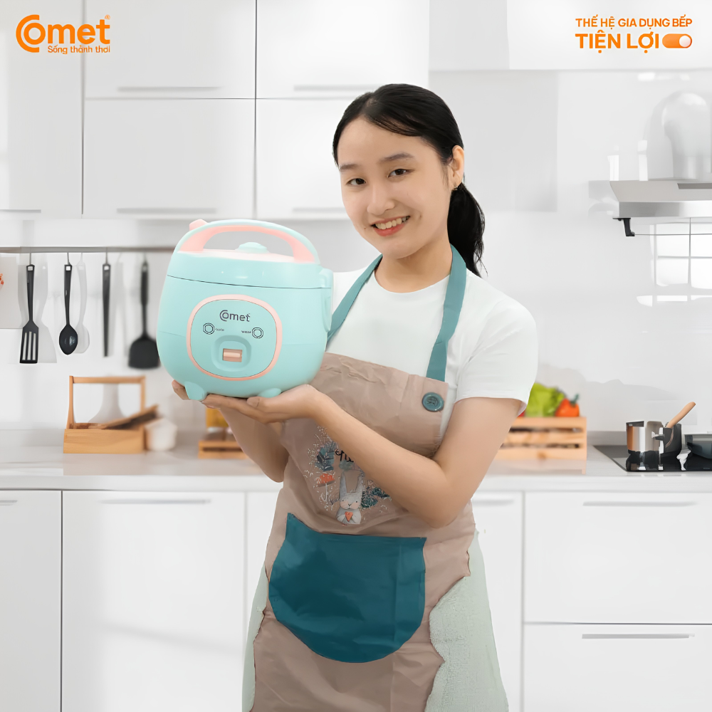 Nồi Cơm Điện Comet CM8006 - Dung Tích 0.8L, Công Suất 300W, Thiết Kế Nhỏ Gọn Hiện Đại Nồi Cơm Điện Comet CM8006 - Dung Tích 0.8L, Công Suất 300W, Thiết Kế Nhỏ Gọn Hiện Đại - Ảnh 7