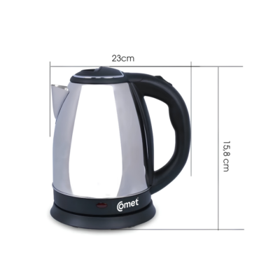 Bình Đun Siêu Tốc Comet CM8215 - Công Suất 1500W, Dung Tích 1.5L, Tự Động Ngắt Điện - <strong>Bình đun siêu tốc CM8215 </strong>từ thương hiệu Comet là sự kết hợp hoàn hảo giữa hiệu suất mạnh mẽ và thiết kế tinh tế, mang lại sự tiện nghi tối đa cho gian bếp của bạn. Với công suất lên đến 1500W,<strong>CM8215 </strong>giúp đun sôi nước nhanh chóng chỉ trong vài phút, tiết kiệm thời gian đáng kể cho những người bận rộn. Dung tích 1.5L của bình cực kỳ phù hợp để pha trà, cà phê, nấu mì hay chuẩn bị nước nóng cho cả gia đình. Sản phẩm <strong>CM8215 </strong>được trang bị hệ thống an toàn tự động ngắt điện khi nước sôi hoặc khi bình cạn nước, giúp bảo vệ thiết bị và người sử dụng. Trọng lượng siêu nhẹ chỉ 0.75Kg cùng kích thước nhỏ gọn 185185220 mm giúp bạn dễ dàng di chuyển và bố trí ở bất kỳ đâu. Hãy sở hữu ngay <strong>CM8215 </strong>để tận hưởng cuộc sống tiện lợi và hiện đại hơn.