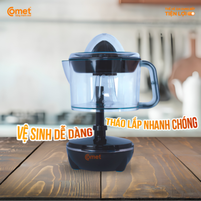 Máy Vắt Cam Comet CM9924 - Công Suất 40W, Dung Tích 0.7L Máy Vắt Cam Comet CM9924 - Công Suất 40W, Dung Tích 0.7L - <strong>Máy vắt cam Comet CM9924 </strong>là giải pháp hoàn hảo để chăm sóc sức khỏe gia đình bạn bằng những ly nước cam tươi ngon mỗi ngày. Với thiết kế nhỏ gọn, hiện đại cùng công suất 40W mạnh mẽ, sản phẩm giúp bạn vắt kiệt nước từ các loại quả có múi một cách nhanh chóng mà không tốn nhiều công sức.<strong>CM9924 </strong>sở hữu dung tích 0.7L, rất phù hợp cho nhu cầu sử dụng của gia đình từ 2-4 thành viên. Được làm từ chất liệu nhựa cao cấp, an toàn cho sức khỏe và dễ dàng tháo lắp để vệ sinh, máy vắt cam Comet <strong>CM9924 </strong>không chỉ là một thiết bị gia dụng mà còn là trợ thủ đắc lực trong gian bếp. Hãy trang bị ngay <strong>CM9924 </strong>để bổ sung nguồn Vitamin C tự nhiên, tăng cường sức đề kháng cho cả gia đình bạn một cách tiện lợi và kinh tế nhất.