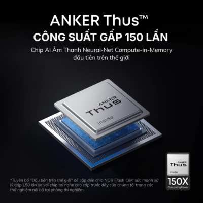 Tai Nghe Bluetooth Soundcore Liberty 5 Pro Max - D1204 Chống Ồn Chủ Động, Âm Thanh Hi-Res, Dịch Thuật AI Thông Minh Tai Nghe Bluetooth Soundcore Liberty 5 Pro Max - D1204 Chống Ồn Chủ Động, Âm Thanh Hi-Res, Dịch Thuật AI Thông Minh - <strong>Soundcore Liberty 5 Pro Max</strong> là mẫu tai nghe True Wireless đột phá nhất hiện nay, được thiết kế không chỉ để nghe nhạc mà còn là một trợ lý ngôn ngữ đắc lực. Điểm nhấn nổi bật nhất của <strong>Soundcore Liberty 5 Pro Max</strong> chính là khả năng phiên dịch thuật AI thời gian thực, hỗ trợ lên đến hơn 40 ngôn ngữ khác nhau, giúp bạn tự tin giao tiếp toàn cầu. Sản phẩm sở hữu chất lượng âm thanh Hi-Res đỉnh cao với màng loa Wool-Paper 9.2mm và công nghệ Dolby Atmos sống động. Hệ thống chống ồn chủ động Adaptive ANC 4.0 trên <strong>Soundcore Liberty 5 Pro Max</strong> giúp loại bỏ tạp âm thông minh, mang lại không gian tĩnh lặng tuyệt đối. Với thiết kế hộp sạc màn hình AMOLED cảm ứng, thời lượng pin lên đến 50 giờ và chuẩn kháng nước IP55, <strong>Soundcore Liberty 5 Pro Max</strong> chính là sự lựa chọn hoàn hảo cho những tín đồ công nghệ và người thường xuyên di chuyển.