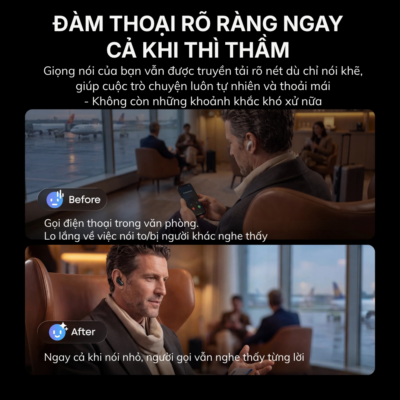 Tai Nghe Bluetooth Soundcore Liberty 5 Pro Max - D1204 Chống Ồn Chủ Động, Âm Thanh Hi-Res, Dịch Thuật AI Thông Minh Tai Nghe Bluetooth Soundcore Liberty 5 Pro Max - D1204 Chống Ồn Chủ Động, Âm Thanh Hi-Res, Dịch Thuật AI Thông Minh - <strong>Soundcore Liberty 5 Pro Max</strong> là mẫu tai nghe True Wireless đột phá nhất hiện nay, được thiết kế không chỉ để nghe nhạc mà còn là một trợ lý ngôn ngữ đắc lực. Điểm nhấn nổi bật nhất của <strong>Soundcore Liberty 5 Pro Max</strong> chính là khả năng phiên dịch thuật AI thời gian thực, hỗ trợ lên đến hơn 40 ngôn ngữ khác nhau, giúp bạn tự tin giao tiếp toàn cầu. Sản phẩm sở hữu chất lượng âm thanh Hi-Res đỉnh cao với màng loa Wool-Paper 9.2mm và công nghệ Dolby Atmos sống động. Hệ thống chống ồn chủ động Adaptive ANC 4.0 trên <strong>Soundcore Liberty 5 Pro Max</strong> giúp loại bỏ tạp âm thông minh, mang lại không gian tĩnh lặng tuyệt đối. Với thiết kế hộp sạc màn hình AMOLED cảm ứng, thời lượng pin lên đến 50 giờ và chuẩn kháng nước IP55, <strong>Soundcore Liberty 5 Pro Max</strong> chính là sự lựa chọn hoàn hảo cho những tín đồ công nghệ và người thường xuyên di chuyển.