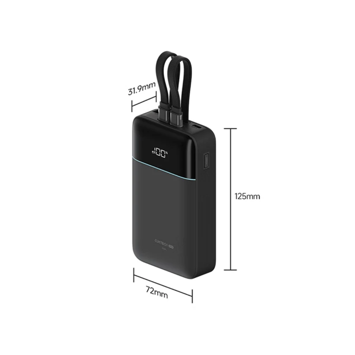 Pin Dự Phòng Cuktech CP24 20.000mAh LPB200NL | Tích Hợp 2 Cáp Sạc Type-C & Lightning MFi, Sạc Nhanh PD 30W Pin Dự Phòng Cuktech CP24 20.000mAh LPB200NL | Tích Hợp 2 Cáp Sạc Type-C & Lightning MFi, Sạc Nhanh PD 30W - Ảnh 3