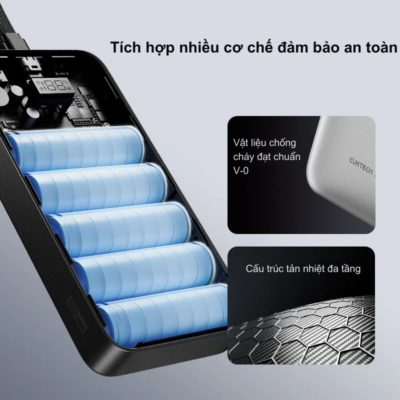 Pin Sạc Dự Phòng Cuktech 25.000mAh 120W - LPB252N | Màn Hình LED Thông Minh, Sạc Nhanh Laptop & Smartphone, Chuẩn PD 3.1 Pin Sạc Dự Phòng Cuktech 25.000mAh 120W - LPB252N | Màn Hình LED Thông Minh, Sạc Nhanh Laptop & Smartphone, Chuẩn PD 3.1 - Pin sạc dự phòng <strong>LPB252N</strong> là đỉnh cao công nghệ năng lượng di động đến từ thương hiệu Cuktech. Với dung lượng khổng lồ 25.000mAh và tổng công suất đầu ra lên đến 120W, <strong>LPB252N</strong> có khả năng sạc đầy cho các dòng Laptop, MacBook và những mẫu smartphone cao cấp nhất hiện nay trong thời gian cực ngắn. Điểm nổi bật của <strong>LPB252N</strong> chính là màn hình LED thông minh hiển thị trực quan công suất, thời gian sạc và trạng thái pin theo thời gian thực. Được trang bị chuẩn sạc nhanh PD 3.1 và hệ thống bảo vệ an toàn ActiveShield, sản phẩm không chỉ mang lại hiệu suất vượt trội mà còn đảm bảo an toàn tuyệt đối cho thiết bị của bạn. Thiết kế tinh tế, hiện đại cùng kích thước tối ưu giúp <strong>LPB252N</strong> trở thành người bạn đồng hành không thể thiếu cho những chuyến công tác hay du lịch dài ngày.