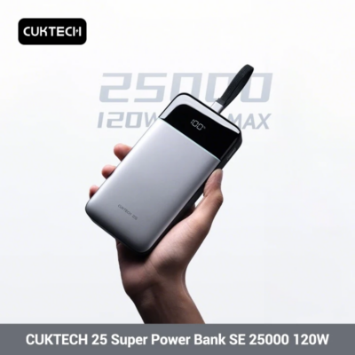 Pin Sạc Dự Phòng Cuktech 25.000mAh 120W - LPB252N | Màn Hình LED Thông Minh, Sạc Nhanh Laptop & Smartphone, Chuẩn PD 3.1 Pin Sạc Dự Phòng Cuktech 25.000mAh 120W - LPB252N | Màn Hình LED Thông Minh, Sạc Nhanh Laptop & Smartphone, Chuẩn PD 3.1 - Pin sạc dự phòng <strong>LPB252N</strong> là đỉnh cao công nghệ năng lượng di động đến từ thương hiệu Cuktech. Với dung lượng khổng lồ 25.000mAh và tổng công suất đầu ra lên đến 120W, <strong>LPB252N</strong> có khả năng sạc đầy cho các dòng Laptop, MacBook và những mẫu smartphone cao cấp nhất hiện nay trong thời gian cực ngắn. Điểm nổi bật của <strong>LPB252N</strong> chính là màn hình LED thông minh hiển thị trực quan công suất, thời gian sạc và trạng thái pin theo thời gian thực. Được trang bị chuẩn sạc nhanh PD 3.1 và hệ thống bảo vệ an toàn ActiveShield, sản phẩm không chỉ mang lại hiệu suất vượt trội mà còn đảm bảo an toàn tuyệt đối cho thiết bị của bạn. Thiết kế tinh tế, hiện đại cùng kích thước tối ưu giúp <strong>LPB252N</strong> trở thành người bạn đồng hành không thể thiếu cho những chuyến công tác hay du lịch dài ngày.