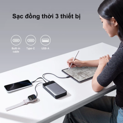 Pin Sạc Dự Phòng Cuktech 25.000mAh 120W - LPB252N | Màn Hình LED Thông Minh, Sạc Nhanh Laptop & Smartphone, Chuẩn PD 3.1 Pin Sạc Dự Phòng Cuktech 25.000mAh 120W - LPB252N | Màn Hình LED Thông Minh, Sạc Nhanh Laptop & Smartphone, Chuẩn PD 3.1 - Pin sạc dự phòng <strong>LPB252N</strong> là đỉnh cao công nghệ năng lượng di động đến từ thương hiệu Cuktech. Với dung lượng khổng lồ 25.000mAh và tổng công suất đầu ra lên đến 120W, <strong>LPB252N</strong> có khả năng sạc đầy cho các dòng Laptop, MacBook và những mẫu smartphone cao cấp nhất hiện nay trong thời gian cực ngắn. Điểm nổi bật của <strong>LPB252N</strong> chính là màn hình LED thông minh hiển thị trực quan công suất, thời gian sạc và trạng thái pin theo thời gian thực. Được trang bị chuẩn sạc nhanh PD 3.1 và hệ thống bảo vệ an toàn ActiveShield, sản phẩm không chỉ mang lại hiệu suất vượt trội mà còn đảm bảo an toàn tuyệt đối cho thiết bị của bạn. Thiết kế tinh tế, hiện đại cùng kích thước tối ưu giúp <strong>LPB252N</strong> trở thành người bạn đồng hành không thể thiếu cho những chuyến công tác hay du lịch dài ngày.