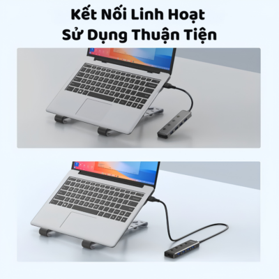 HUB Mở Rộng Đa Năng 5-in-1 MOKIN MOUC5708 - Hợp Kim Nhôm Cao Cấp, Tốc Độ 5Gbps HUB Mở Rộng Đa Năng 5-in-1 MOKIN MOUC5708 - Hợp Kim Nhôm Cao Cấp, Tốc Độ 5Gbps - HUB mở rộng đa năng 5-in-1 MOKIN <strong>MOUC5708</strong> là giải pháp hoàn hảo để giải quyết tình trạng thiếu hụt cổng kết nối trên máy tính bàn và laptop của bạn. Được chế tác tỉ mỉ từ hợp kim nhôm nguyên khối (Premium aluminum alloy), sản phẩm không chỉ mang lại vẻ ngoài sang trọng, tản nhiệt tốt mà còn chống gập gãy vô cùng bền bỉ. Bộ chia <strong>MOUC5708</strong> sử dụng đầu vào USB-A 3.0, giúp mở rộng ra 5 cổng kết nối chuẩn USB-A, hỗ trợ tốc độ truyền tải dữ liệu siêu tốc lên đến 5Gbps. Bạn có thể dễ dàng kết nối cùng lúc chuột, bàn phím, máy in, ổ cứng ngoài mà không lo giật lag. Hỗ trợ đa nền tảng (Windows, macOS, Linux, Smart TV), đây là phụ kiện công nghệ không thể thiếu để tối ưu hóa không gian làm việc của bạn