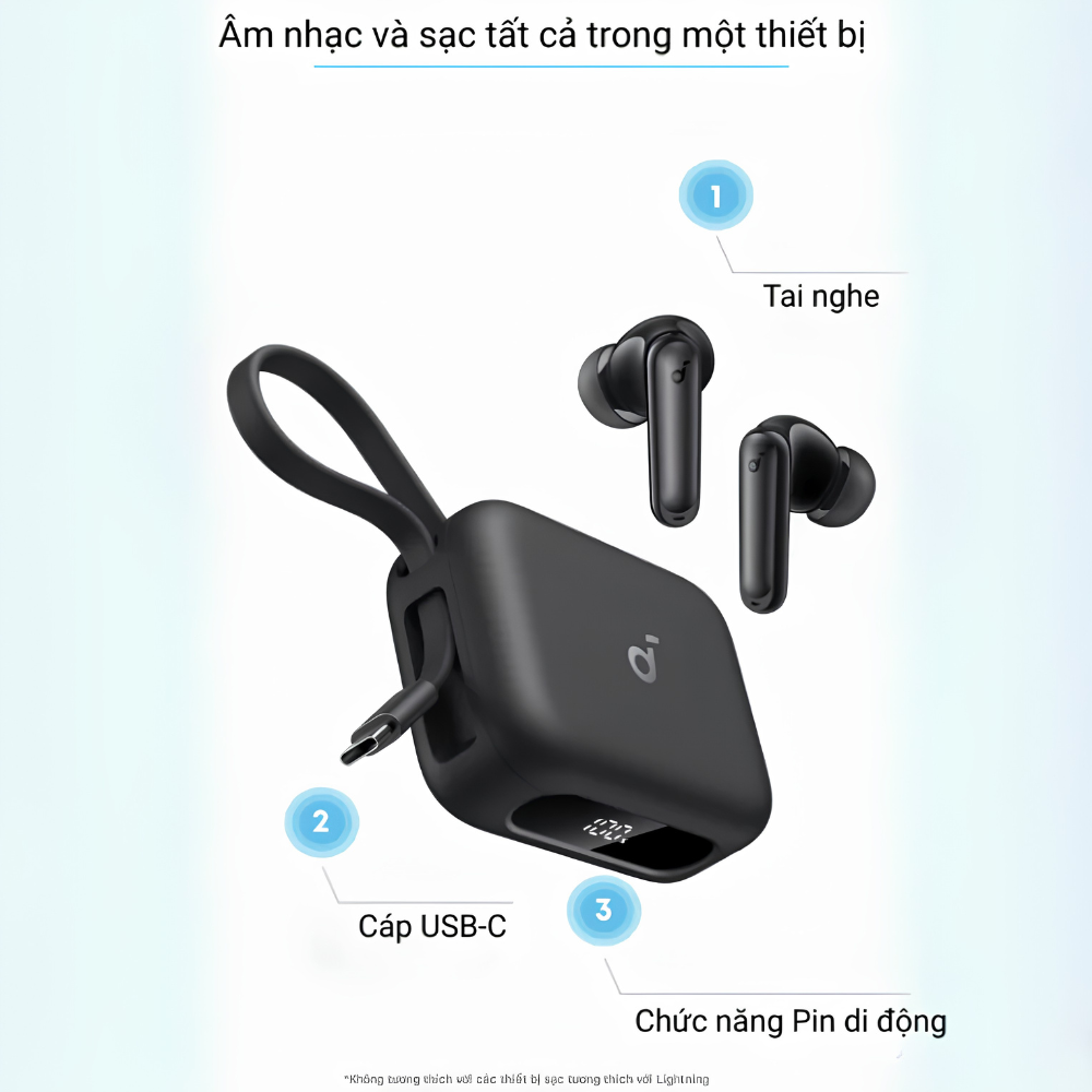 Tai nghe Bluetooth True Wireless Soundcore A3937 P41i - Chống Ồn Chủ Động, Pin 60H, Case Kiêm Giá Đỡ Điện Thoại Tai nghe Bluetooth True Wireless Soundcore A3937 P41i - Chống Ồn Chủ Động, Pin 60H, Case Kiêm Giá Đỡ Điện Thoại - Ảnh 3