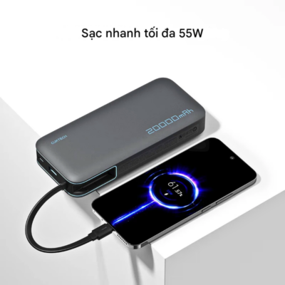 Pin Dự Phòng Cuktech 20000mAh 55W Tích Hợp Cáp Type-C (CP25) - PB200N | Sạc Nhanh Laptop & Smartphone Pin Dự Phòng Cuktech 20000mAh 55W Tích Hợp Cáp Type-C (CP25) - PB200N | Sạc Nhanh Laptop & Smartphone - Pin dự phòng <strong>PB200N</strong> đến từ thương hiệu Cuktech (tiền thân là ZMI) là giải pháp năng lượng hoàn hảo cho người dùng di động. Với dung lượng cực lớn 20000mAh, <strong>PB200N</strong> đảm bảo thiết bị của bạn luôn tràn đầy năng lượng trong những chuyến đi dài. Điểm đột phá của <strong>PB200N</strong> chính là thiết kế tích hợp sẵn cáp sạc Type-C siêu bền, giúp bạn loại bỏ hoàn toàn sự phiền toái khi quên mang theo dây cáp. Sản phẩm hỗ trợ công suất sạc nhanh lên đến 55W, tương thích tốt với các dòng iPhone, Samsung, máy tính bảng và thậm chí là các dòng Laptop văn phòng mỏng nhẹ. Sở hữu thiết kế hiện đại, màn hình LED hiển thị dung lượng pin trực quan cùng hệ thống bảo vệ đa lớp, <strong>PB200N</strong> xứng đáng là phụ kiện công nghệ hàng đầu bạn nên sở hữu ngay hôm nay.