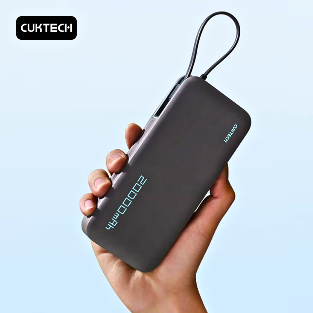 Pin Dự Phòng Cuktech 20000mAh 55W Tích Hợp Cáp Type-C (CP25) - PB200N | Sạc Nhanh Laptop & Smartphone Pin Dự Phòng Cuktech 20000mAh 55W Tích Hợp Cáp Type-C (CP25) - PB200N | Sạc Nhanh Laptop & Smartphone - Ảnh 6