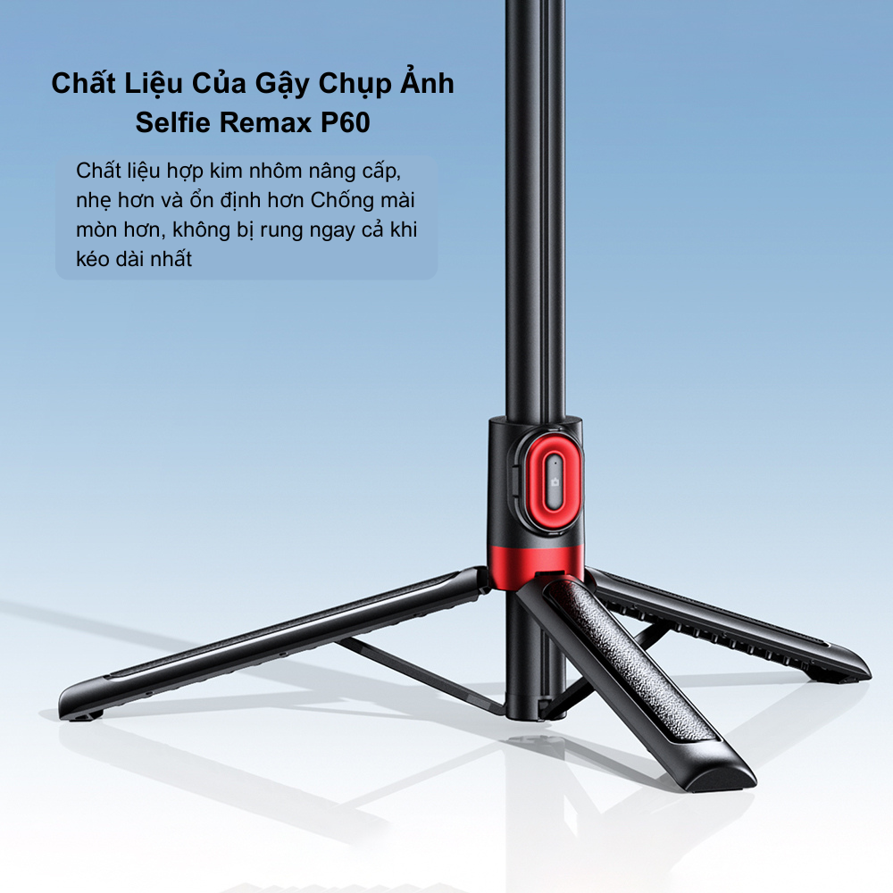 ậy Chụp Ảnh Selfie Remax P60 Tích Hợp Tripod, Remote Bluetooth và Đèn LED – Dài 1m3 Cao Cấp ậy Chụp Ảnh Selfie Remax P60 Tích Hợp Tripod, Remote Bluetooth và Đèn LED – Dài 1m3 Cao Cấp - Ảnh 3
