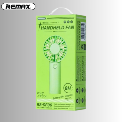 Quạt Cầm Tay Mini Remax RS-SF06 1200mAh – Thiết Kế Nhỏ Gọn, 3 Cấp Độ Gió, Pin Bền Bỉ Quạt Cầm Tay Mini Remax RS-SF06 1200mAh – Thiết Kế Nhỏ Gọn, 3 Cấp Độ Gió, Pin Bền Bỉ - Bạn đang tìm kiếm một giải pháp làm mát di động, thời trang và hiệu quả cho những ngày hè oi bức? Quạt cầm tay <strong>Remax RS-SF06</strong> chính là người bạn đồng hành lý tưởng dành cho bạn. Với thiết kế nhỏ gọn, tinh tế nhưng vô cùng mạnh mẽ, <strong>Remax RS-SF06</strong> sở hữu dung lượng pin 1200mAh bền bỉ, cho phép bạn tận hưởng làn gió mát lành suốt nhiều giờ liên tục. Sản phẩm được trang bị 3 cấp độ gió tùy chỉnh linh hoạt, từ nhẹ nhàng đến mạnh mẽ, đáp ứng mọi nhu cầu sử dụng từ đi học, đi làm đến dã ngoại ngoài trời. Với cổng sạc USB tiện lợi, bạn có thể dễ dàng nạp năng lượng cho <strong>Remax RS-SF06</strong> thông qua sạc dự phòng, laptop hoặc củ sạc điện thoại. Đừng để cái nóng làm phiền cuộc sống của bạn, hãy sở hữu ngay <strong>Remax RS-SF06</strong> để luôn cảm thấy sảng khoái và tràn đầy năng lượng mọi lúc, mọi nơi.