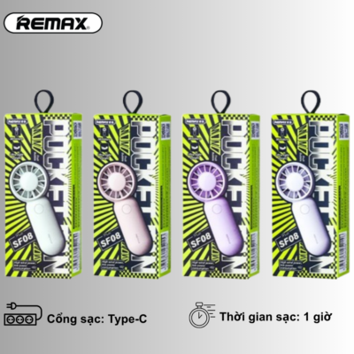 Quạt Cầm Tay Mini Remax RS-SF08 Pin 500mAh Kèm Dây Đeo Cổ – Siêu Nhỏ Gọn, Gió Mạnh, Thời Trang Quạt Cầm Tay Mini Remax RS-SF08 Pin 500mAh Kèm Dây Đeo Cổ – Siêu Nhỏ Gọn, Gió Mạnh, Thời Trang - Quạt cầm tay mini <strong>Remax RS-SF08</strong> là giải pháp làm mát đột phá dành cho những người yêu thích sự tối giản và tiện lợi. Với kích thước siêu nhỏ gọn nằm gọn trong lòng bàn tay, <strong>Remax RS-SF08</strong> không chỉ là một thiết bị làm mát mà còn là một phụ kiện thời trang độc đáo nhờ đi kèm dây đeo cổ tiện lợi. Sở hữu viên pin 500mAh, sản phẩm đảm bảo cung cấp luồng gió mát mẻ liên tục trong suốt các hoạt động di chuyển, đi bộ hoặc làm việc văn phòng. Điểm đặc biệt của <strong>Remax RS-SF08</strong> chính là khả năng vận hành cực kỳ êm ái, giúp bạn tận hưởng không gian mát lành mà không gây tiếng ồn khó chịu. Nếu bạn đang tìm kiếm một chiếc quạt mini vừa nhẹ, vừa mạnh, lại có thể đeo cổ để rảnh tay làm việc, thì <strong>Remax RS-SF08</strong> chính là sự lựa chọn không thể bỏ qua trong mùa hè này.